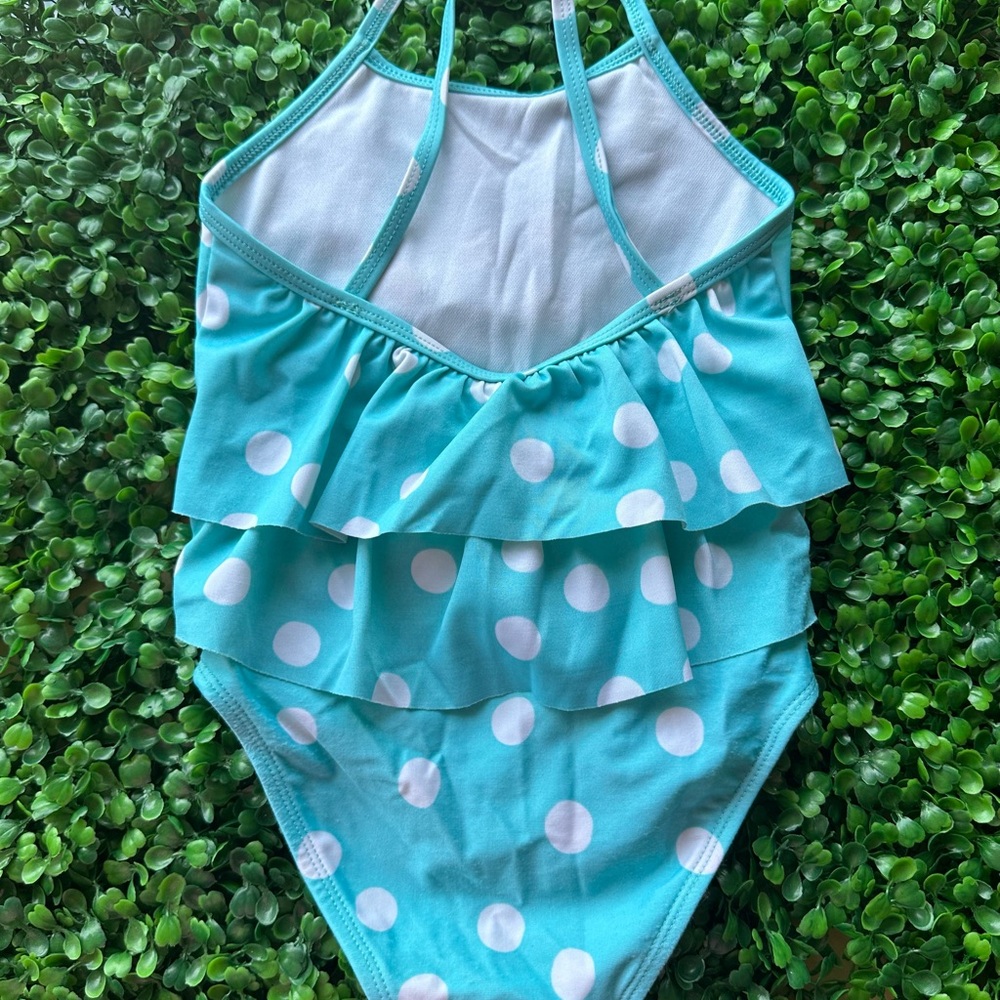Cat and Jack Ruffle Polka Dot Bathing Suit